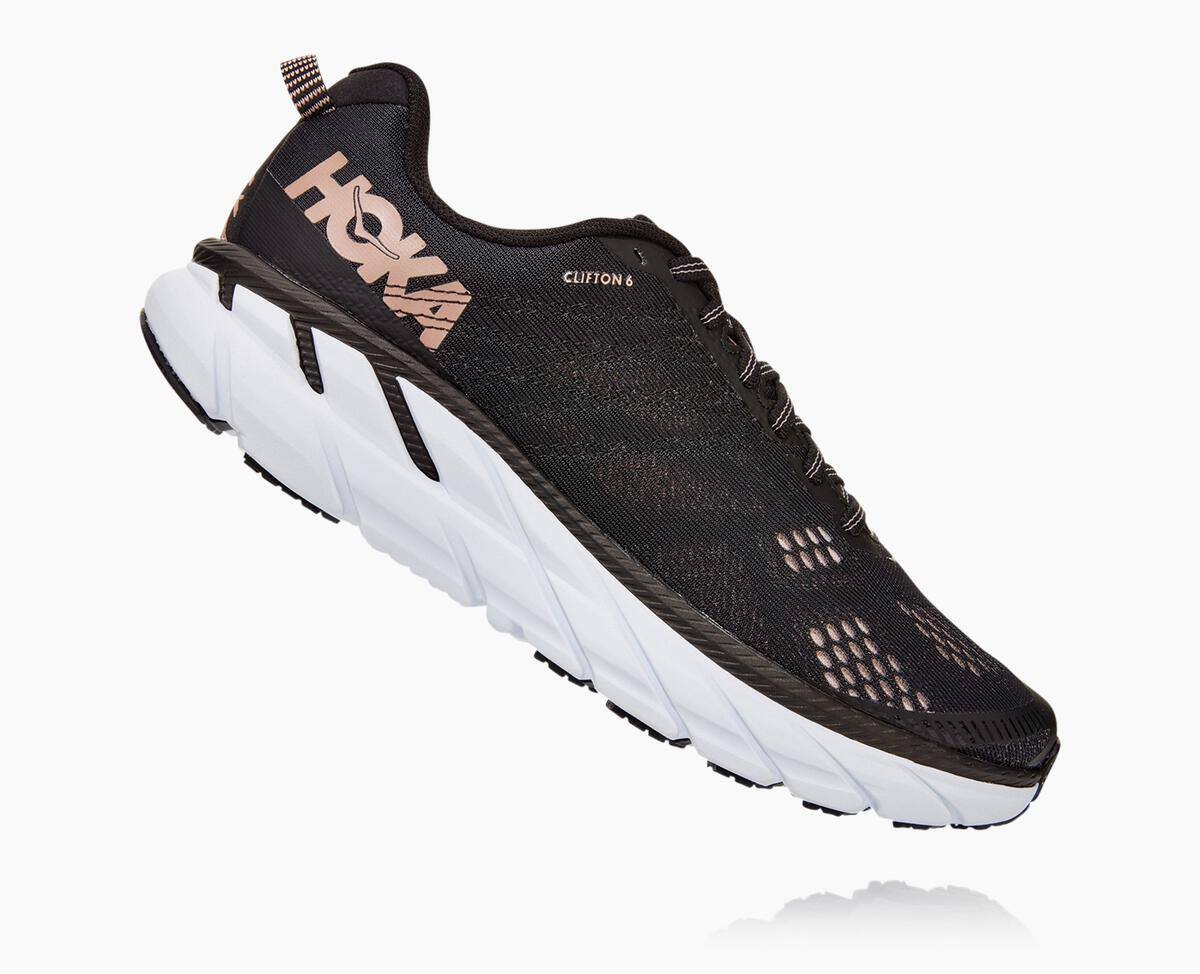 hoka clifton 6 dame rose gold